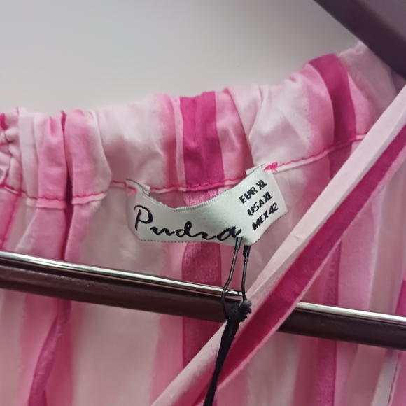 Chic Pink and White Striped Maxi Dress - Picture 6 of 11